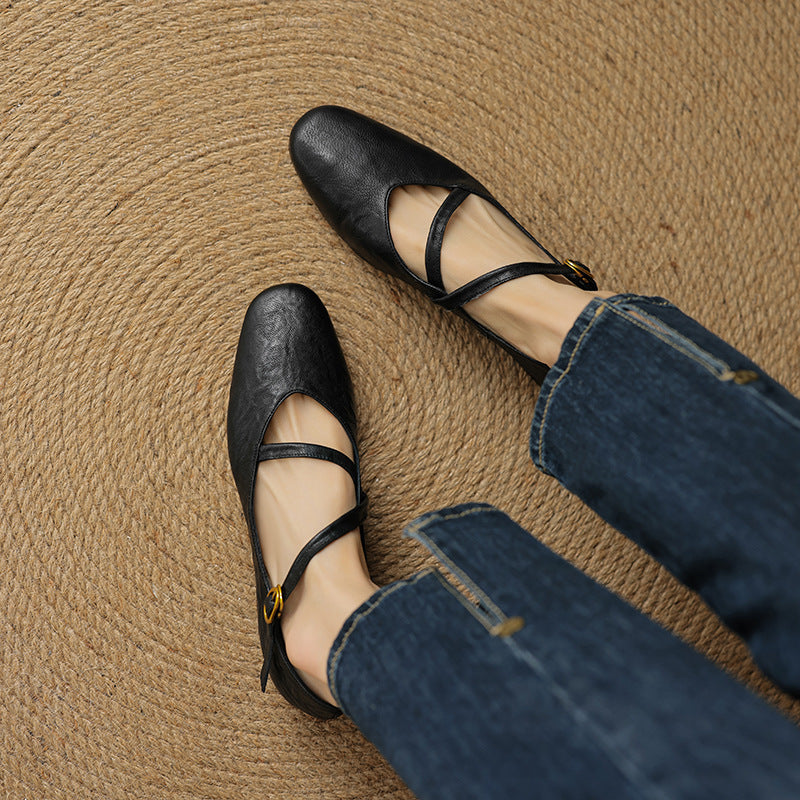 Ralia Genuine Leather Flats