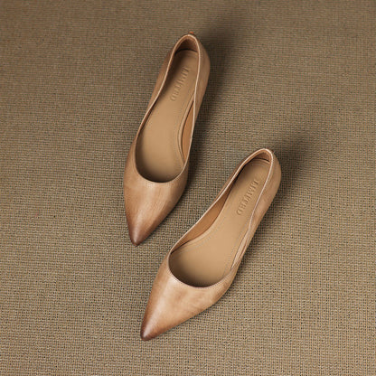 Arla Genuine Leather Flats