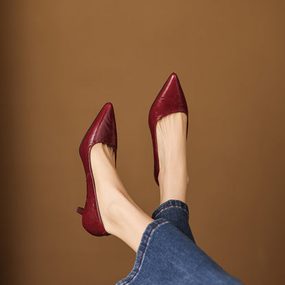Emey Genuine Leather Heels
