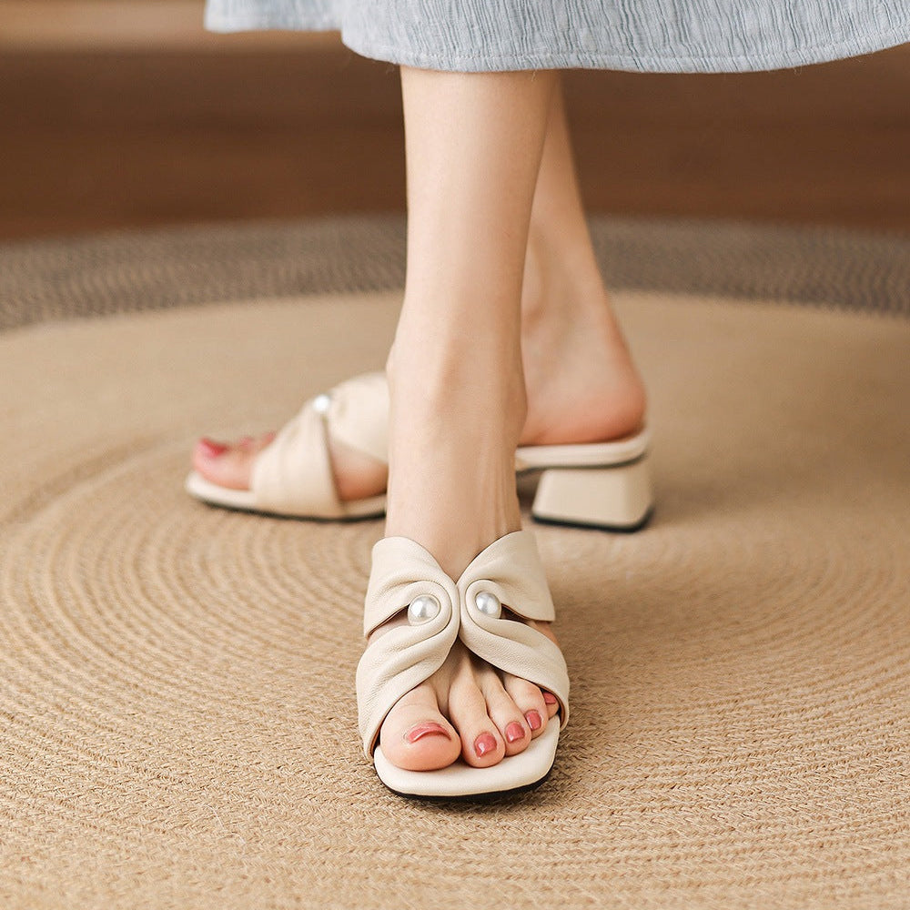 Zera Genuine Leather Heels