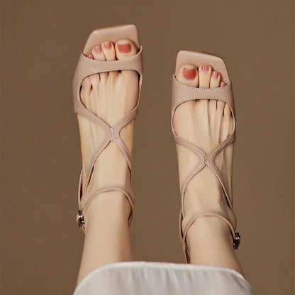 Christine Genuine Leather Heels