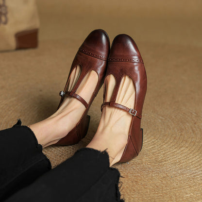 Bia Genuine Leather Flats