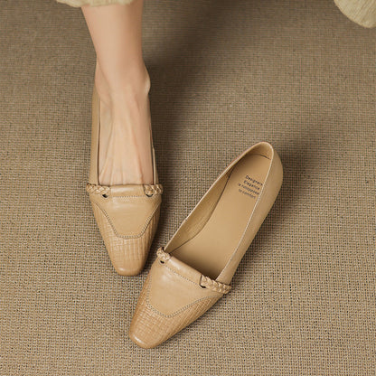 Alira Genuine Leather Wedge Pumps
