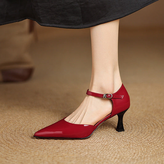 Trela Genuine Leather Heels