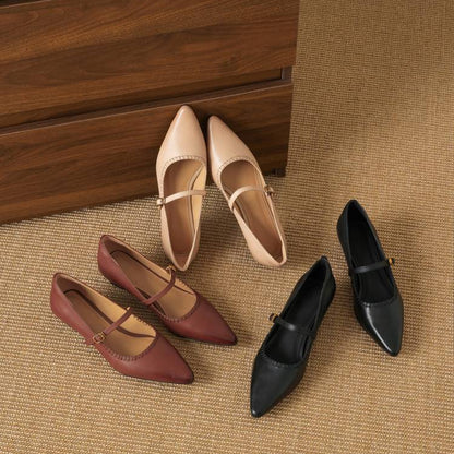 Zora Genuine Leather Heels