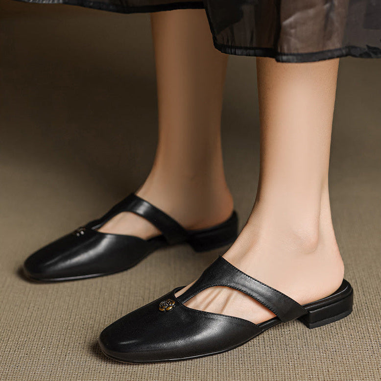 Corel Genuine Leather Mules