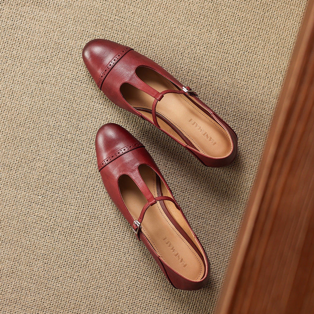 Myzor Genuine Leather Flats