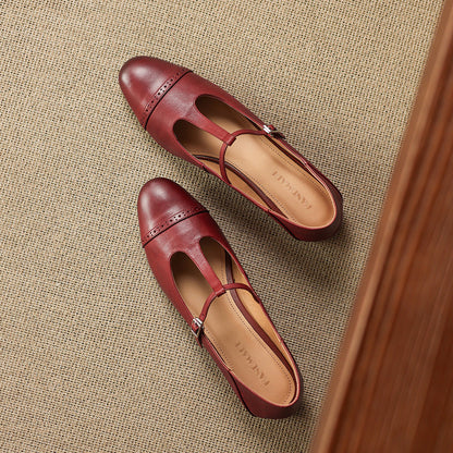 Myzor Genuine Leather Flats