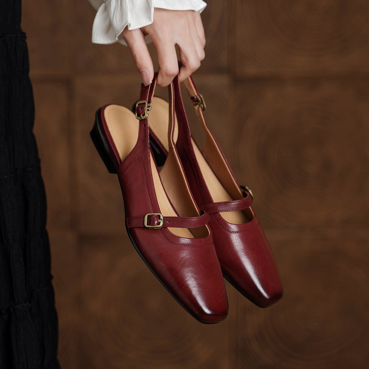 Vani Genuine Leather Slingbacks