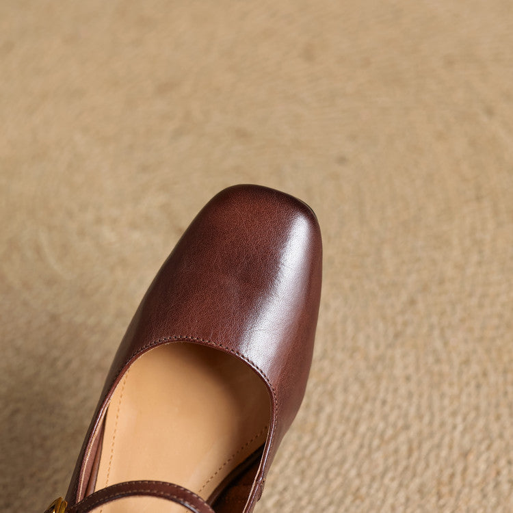 Lenara Genuine Leather Heels