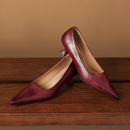 Bria Genuine Leather Heels