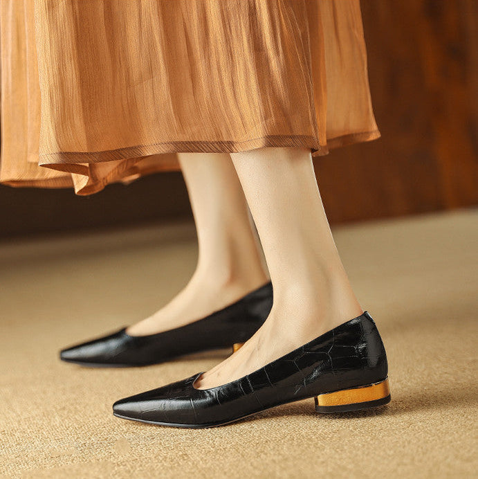 Celene Genuine Leather Heels