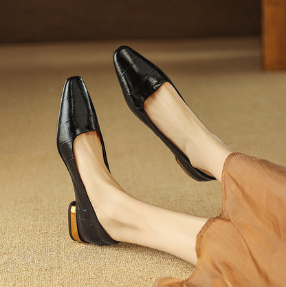 Celene Genuine Leather Heels