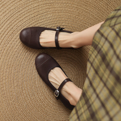 Bruna Genuine Leather Flats