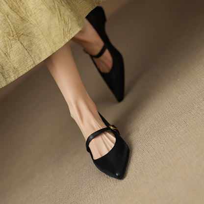 Delia Genuine Leather Heels