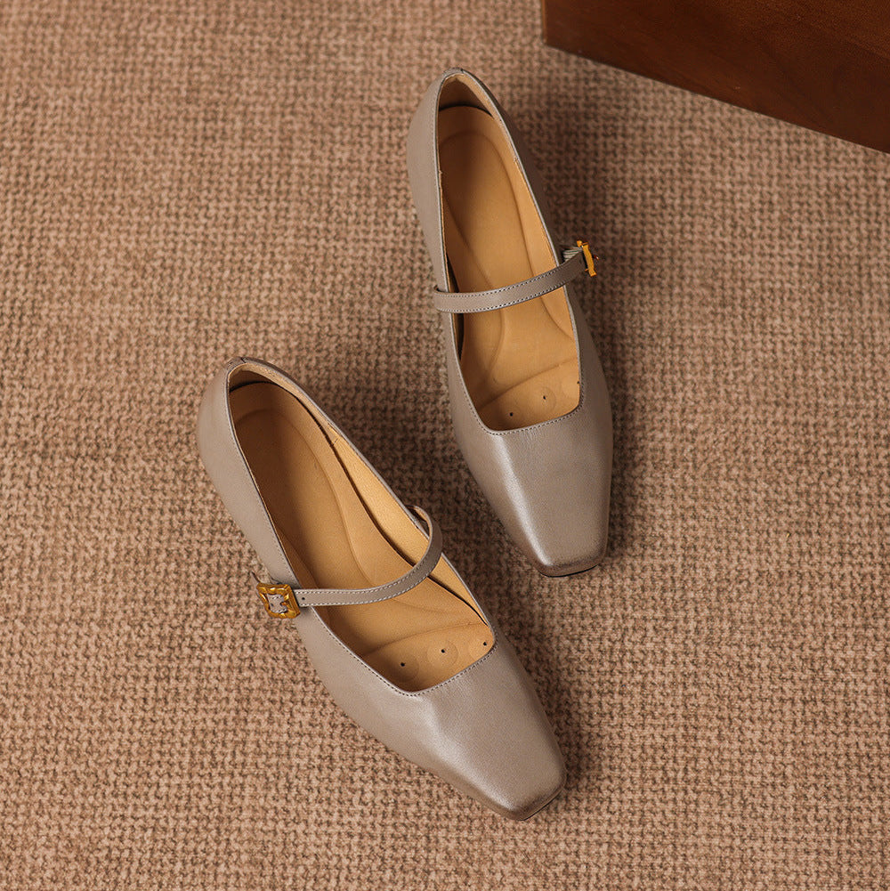 Elif Genuine Leather Heels