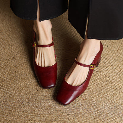 Lenara Genuine Leather Heels