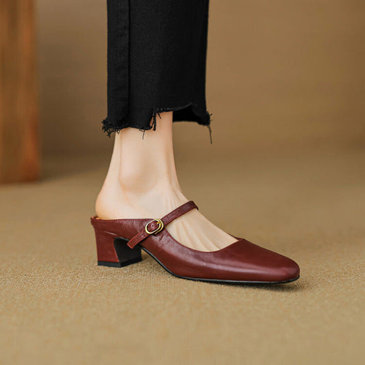 Zaya Genuine Leather Mules
