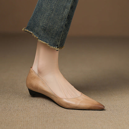 Meya Genuine Leather Flats