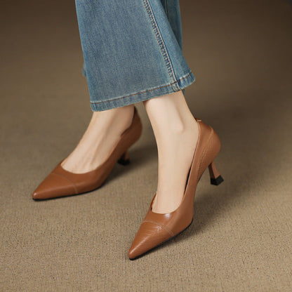 Elyra Genuine Leather Heels