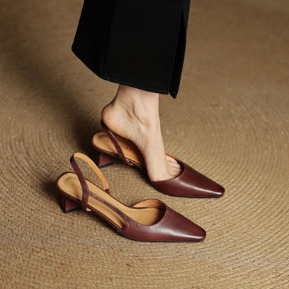 Elle Genuine Leather Heels