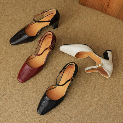 Amaris Genuine Leather Heels