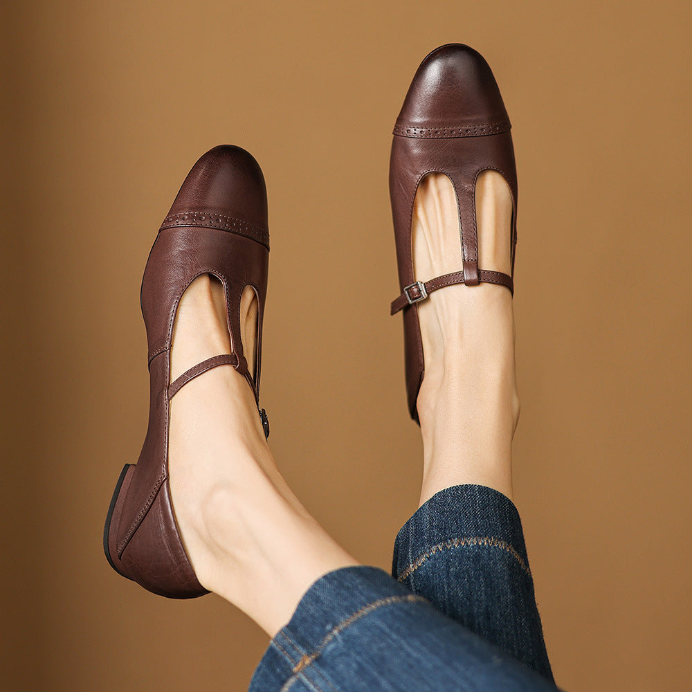 Myzor Genuine Leather Flats