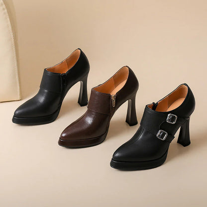 Celena Genuine Leather Heels