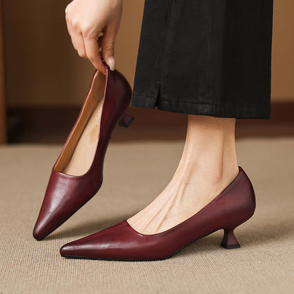 Bria Genuine Leather Heels