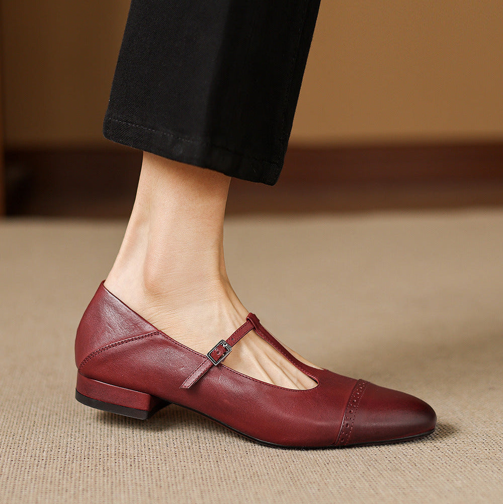 Myzor Genuine Leather Flats