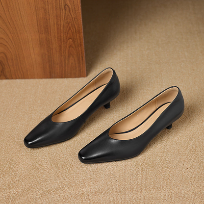 Elara Genuine Leather Heels