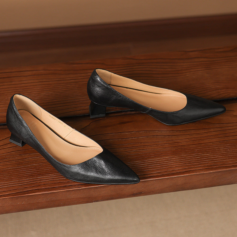 Jovia Genuine Leather Heels