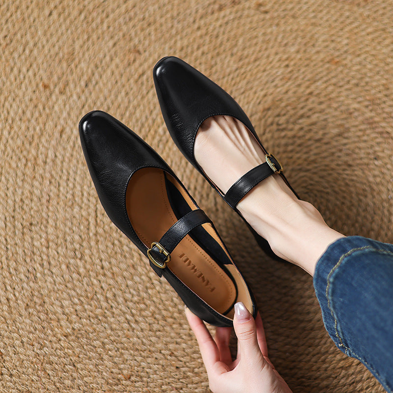 Maira Genuine Leather Heels