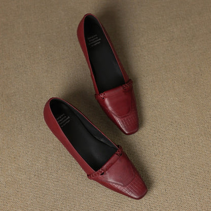 Alira Genuine Leather Wedge Pumps