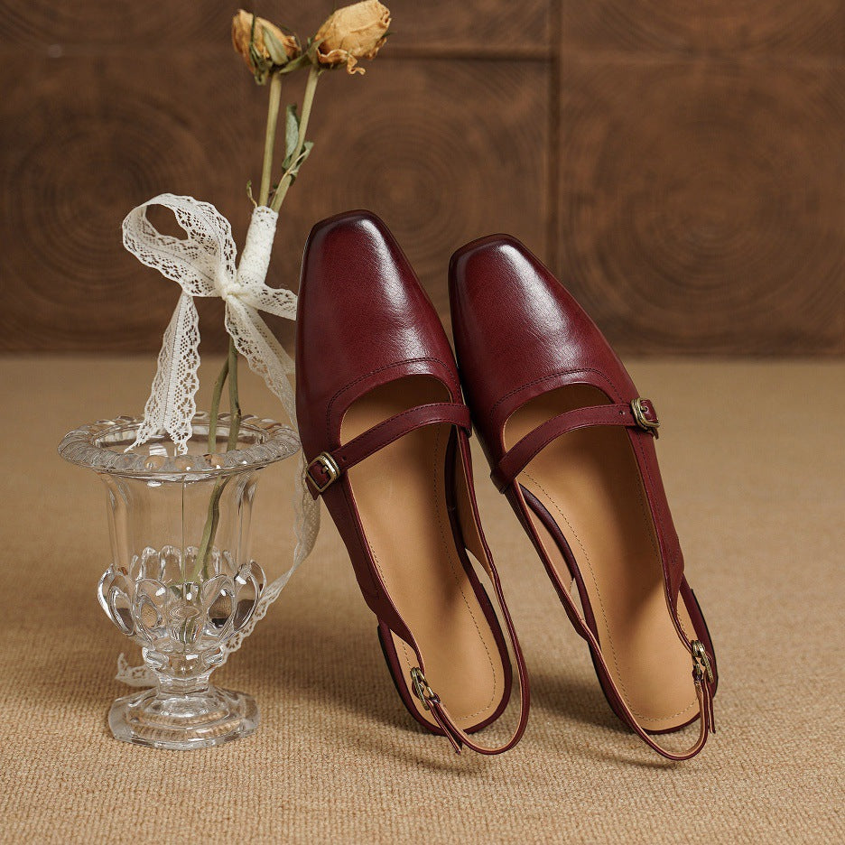 Vani Genuine Leather Slingbacks