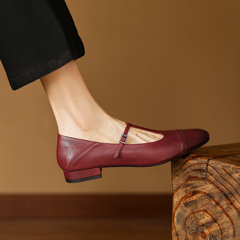 Myzor Genuine Leather Flats