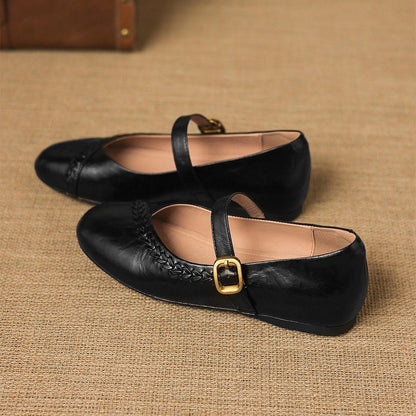 Zylen Genuine Leather Flats