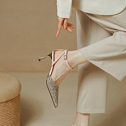 Viora Genuine Leather Heels