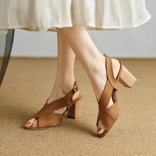 Arlie Leather Slingback Heels