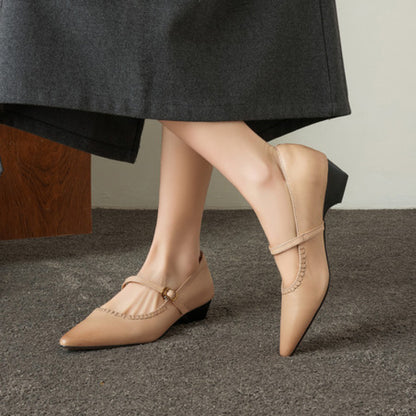 Zora Genuine Leather Heels