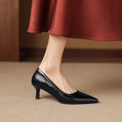 Emey Genuine Leather Heels