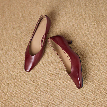 Elara Genuine Leather Heels