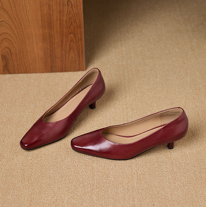 Elara Genuine Leather Heels