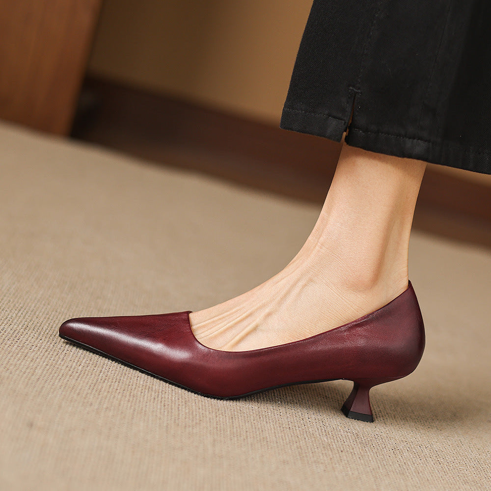 Bria Genuine Leather Heels
