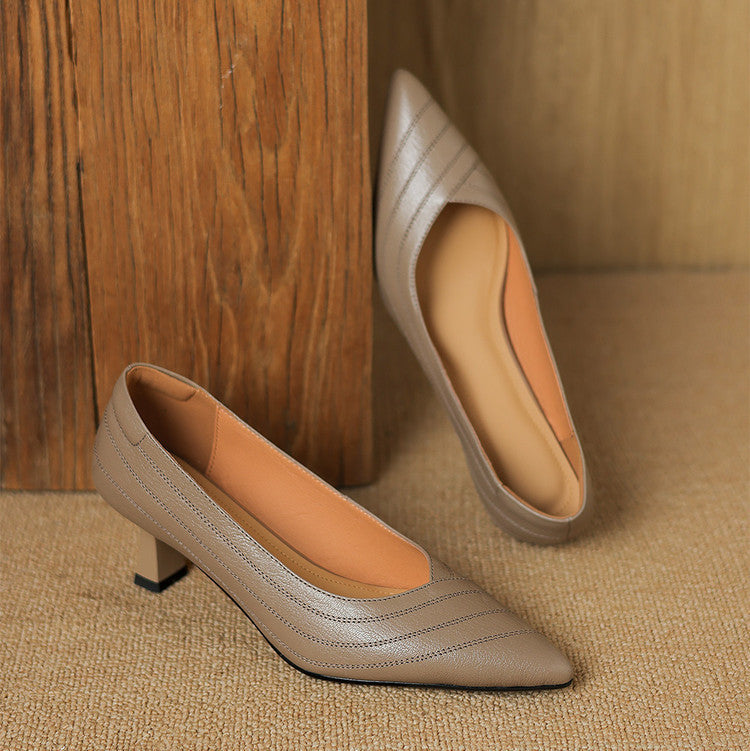 Lexa Genuine Leather Heels