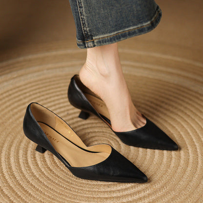 Carlen Genuine Leather Heels