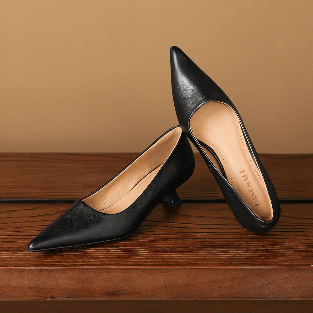 Bria Genuine Leather Heels