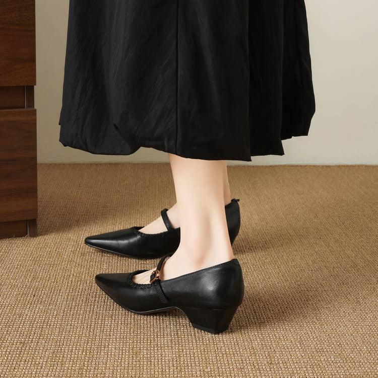 Zora Genuine Leather Heels