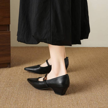 Zora Genuine Leather Heels