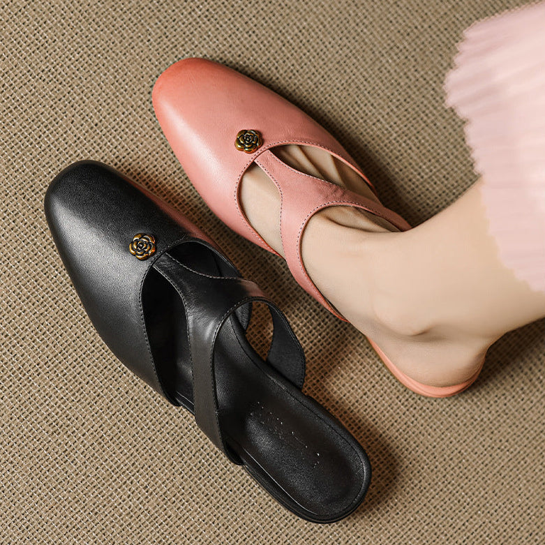 Corel Genuine Leather Mules